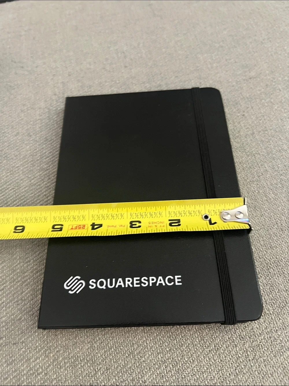 Black 7x5” Hardcover SquareSpace Journal Notebook